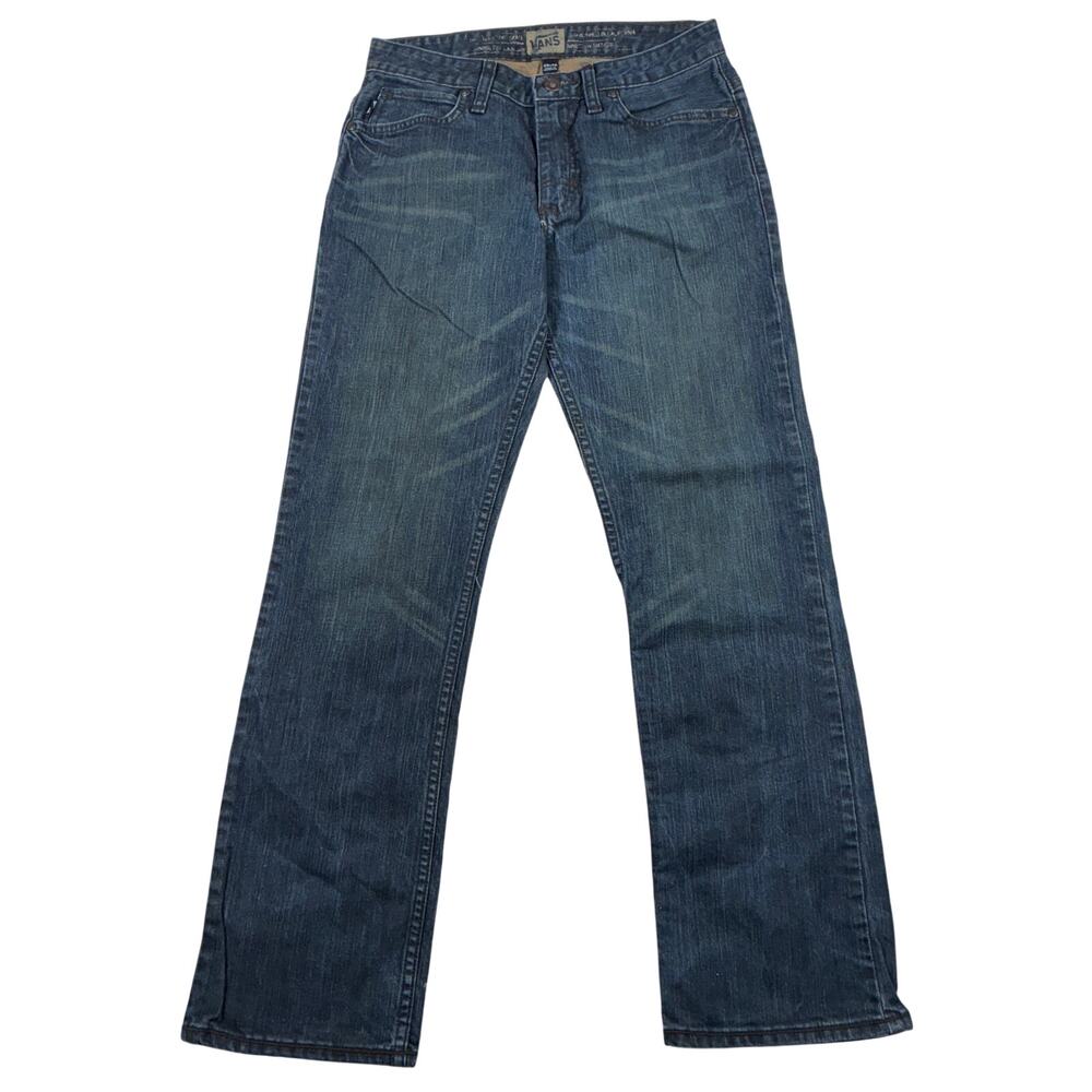 Vans Jeans 28 x 30 Straight Leg Slim Fit Skater Denim Y2K Dark Wash Casual